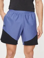 Spodenki męskie - Under Armour Szorty sportowe Ua Peak Woven Hybrid Short 1383348-561 Niebieski Fitted Fit - miniaturka - grafika 1