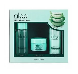 Holika Holika Zestaw produktów do twarzy na bazie aloesu, Aloe Soothing Essence Skincare Special Kit - Pozostałe kosmetyki do pielęgnacji twarzy - miniaturka - grafika 2