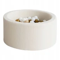 Suche baseny - Suchy basen z kulkami 40x90 Boucle krem + 250 piłek- DOWOLNY MIX - miniaturka - grafika 1