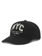 Czapki męskie - Tommy Hilfiger Czapka z daszkiem Flag Seasonal 5 Panel AM0AM13562 Czarny - miniaturka - grafika 1