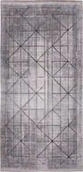 Dywany - Dywan Vello przecierany geometryczny szaro-niebieski 100 x 200 cm - miniaturka - grafika 1