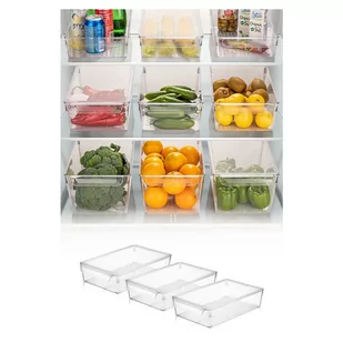 Plastikowy organizer do lodówki 3 szt. – Hermia - Pojemniki kuchenne - miniaturka - grafika 1
