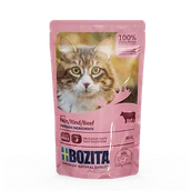 Mokra karma dla kotów - Bozita Kawałki w sosie z wołowiną saszetka) 85g 42359-uniw - miniaturka - grafika 1