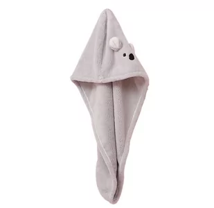 Superchłonny ręcznik do włosów, turban do włosów - szary - Ściereczki, gąbki, czyściki - miniaturka - grafika 1