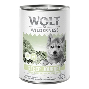 Wolf of Wilderness Junior “Expedition”, 6 x 400 g - Steep Journey - Drób z jagnięciną - Mokra karma dla psów - miniaturka - grafika 1