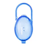 Akcesoria do smoczków - Babyono Pojemnik Na Smoczek Etui Z Zaczepem Na Wózek Granatowy - miniaturka - grafika 1