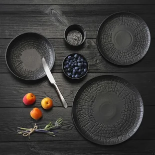 Fine Dine TALERZ PŁYTKI CRUST 23 cm PORCELANA EARTH COLOURS CZARNY - Talerze - miniaturka - grafika 5
