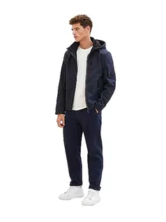 Kurtki męskie - TOM TAILOR Męska kurtka softshell z podszewką z polaru, 10668-sky Captain Blue, 3XL - grafika 1