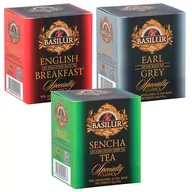 Herbata - BASILUR Zestaw herbat klasycznych w saszetkach- earl grey, sencha, english breakfast, 3x10 saszetek Uniwersalny - miniaturka - grafika 1