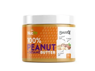 NutVit 100% Peanut + Sezame Butter Smooth 500g - Słodkie kremy i masła - miniaturka - grafika 1