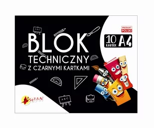 Blok Techniczny Z Czarnymi Kartkami A4 - Podobrazia, bloki, papiery - miniaturka - grafika 1