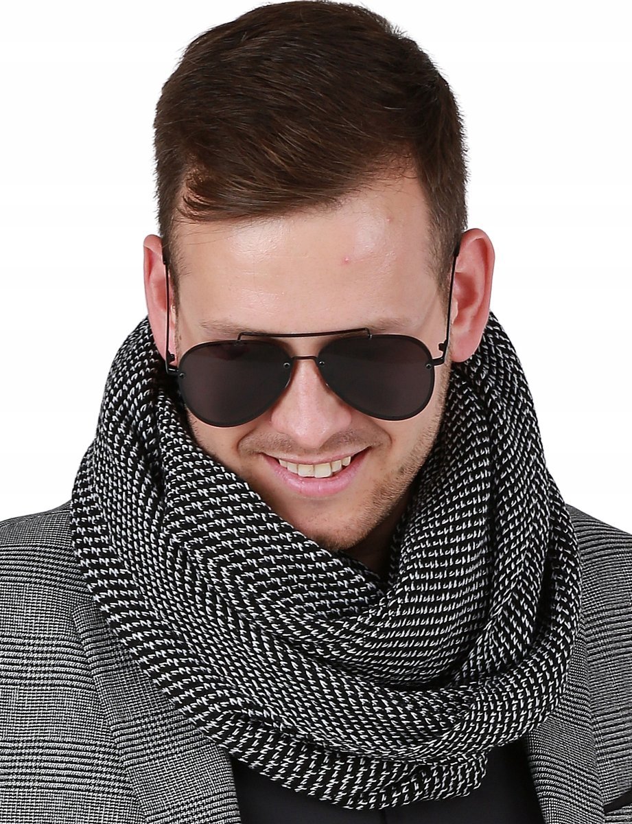 Elegancki męski komin szal zimowy 1C