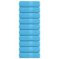 Ręczniki - vidaXL Ręczniczki, 10 szt., turkusowe, 30x30 cm, bawełna 100% - miniaturka - grafika 1