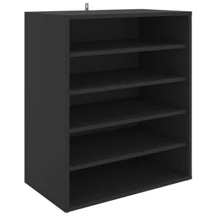 vidaXL Szafka na buty, czarna, 60x35x70 cm, płyta wiórowa - Szafki na buty - miniaturka - grafika 1