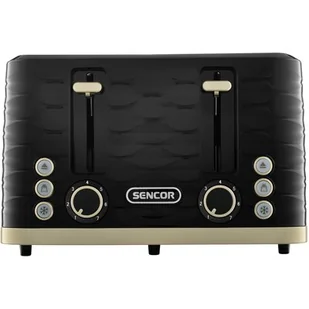 Nowoczesny Opiekacz Toster Elektryczny Na 4 Tosty Sencor 1600 W Czarny - Tostery - miniaturka - grafika 1
