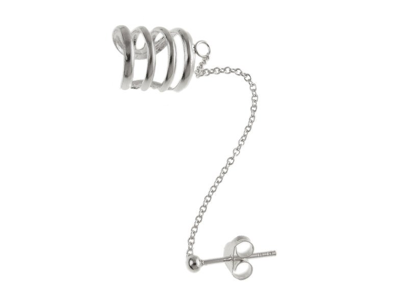 Kolczyk nausznica z łańcuszkiem kn026 - 0,8g.