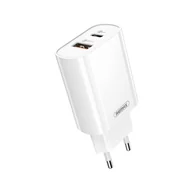 Ładowarki do telefonów - Remax szybka ładowarka sieciowa EU USB Typ C / USB Quick Charge QC 3.0 18W biały (RP-U37 white) - miniaturka - grafika 1