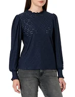 Bluzki damskie - Vila Damska bluzka Vikawa L/S TOP/SU-NOOS, granatowa, rozmiar XS, granatowy blezer, XS - miniaturka - grafika 1