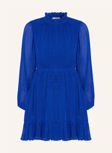 Sukienki - Tommy Hilfiger Sukienka Plisowana Z Błyszczącą Przędzą blau - grafika 1
