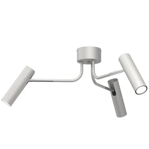 Lampa sufitowa z szaro-srebrnymi spotami LX 289 z serii AXION - Lampy sufitowe - miniaturka - grafika 1