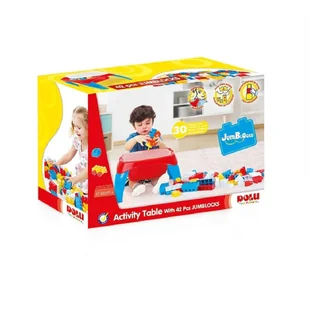 Stolik aktywności z klockami 30 sztuk - Zabawki interaktywne dla dzieci - miniaturka - grafika 1