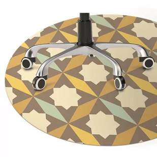 Mata na podłogę pod krzesło Wzór retro fi100 cm - Podnóżki, podpórki, podkładki - miniaturka - grafika 1