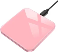 Ładowarki do telefonów - Ładowarka Indukcyjna Bezprzewodowa Qi USB-C AGPTEK Różowa - miniaturka - grafika 1