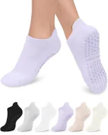 Skarpetki dla dzieci - 6 par damskich skarpet do pilatesu, antypoślizgowe, sportowe, do jogi, do baru, na podłogę, balet, trening boso, szpital, 6 par - miniaturka - grafika 1