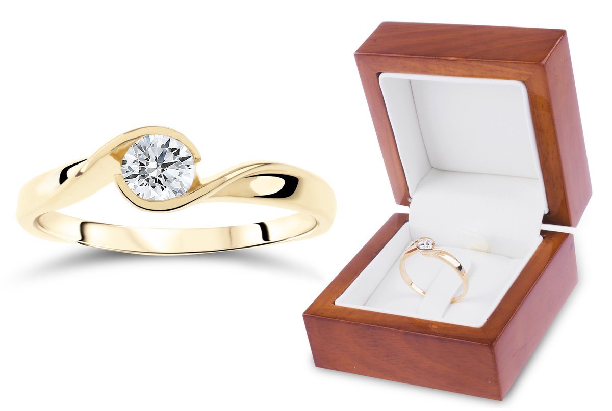 ZŁOTY PIERŚCIONEK ZŁOTO ZARĘCZYNOWY 333 Rozmiar:25