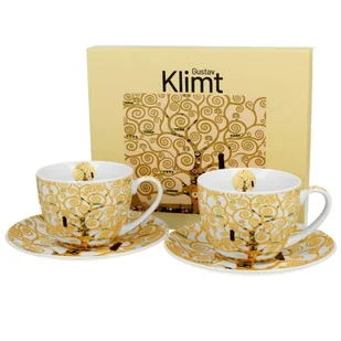 Zestaw 2 filiżanek Klimt Ecru Tree Of Life 250 ml - Filiżanki - miniaturka - grafika 1