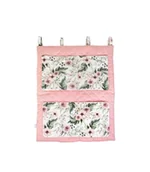 Organizery na łóżeczko - Przybornik do łóżeczka różowy w piwonie - miniaturka - grafika 1