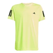 Koszulki sportowe damskie - Koszulka dziecięca adidas B Club 3 Stripes Tee Lucid Lemon 128 cm - miniaturka - grafika 1