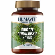 Układ pokarmowy - Humavit, Drożdże piwowarskie + Cynk, 250 tabl. - miniaturka - grafika 1