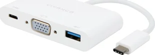 Adapter USB Vivanco Vivanco adapter USB-C - VGA 3in1 45386 - Adaptery i przejściówki - miniaturka - grafika 1