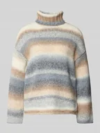 Swetry damskie - Golf z mieszanki wełny z dodatkiem wełny z alpaki - miniaturka - grafika 1