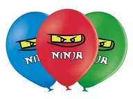 Urodziny dziecka - Congee.pl Balony nadrukiem Ninja - 37 cm - 6 szt. BAL-NIN1 - miniaturka - grafika 1