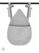 Organizery na łóżeczko - MimiNu by Kieczmerski, Przybornik kropelka, pikowany, Velvet, Szary - miniaturka - grafika 1