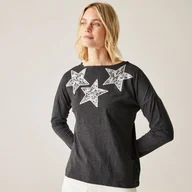 Bluzki damskie - Regatta Damska bluzka Carlene Ciemnoszary, Cotton, Rozmiar: 34 - miniaturka - grafika 1