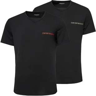 Emporio Armani t-shirt koszulka męska czarna komplet 2pack 111849-4F717-23820 M - Koszulki męskie - miniaturka - grafika 1