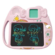 Tablice dla dzieci - Tablet Do Rysowania Znikopis Czytnik Kart Do Nauki Języka Angielskiego 2W1 112 Kart Dwustronnych Różowy Sun Baby - miniaturka - grafika 1