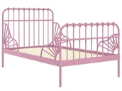 Łóżka dla dzieci i młodzieży - Różowe metalowe łóżko rosnące z dzieckiem 80x130/200 cm K4-N75 - miniaturka - grafika 1