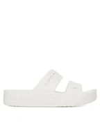 Klapki i japonki damskie - Crocs Klapki BAYA PLATFORM SANDAL 208188-100 Biały - miniaturka - grafika 1