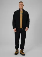 Spodnie męskie - 4F Spodnie casual cargo męskie - czarne L - miniaturka - grafika 1