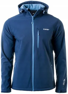 Softshell Kurtka Męska Hi-tec Caen Kurtka Sportowa Niebieska Rozmiar XL - Kurtki męskie - miniaturka - grafika 1