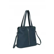 Torebki damskie - Stylowa Torebka Shopperka Damska Granatowa LUIGISANTO 6713 D.Blue - miniaturka - grafika 1