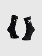 Skarpetki męskie - 4F Skarpety casual wysokie męskie 4F x Robert Lewandowski - czarne 43-46 - miniaturka - grafika 1