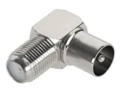 Akcesoria TV-SAT - Wtyk TV - gniazdo F CU, kątowe - miniaturka - grafika 1