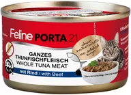 Mokra karma dla kotów - Zestaw Feline Porta 21, 12 x 90 g - Tuńczyk z wołowiną - miniaturka - grafika 1