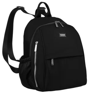 PETERSON Miejski plecak damski na suwak czarny pojemny mieści a4 kieszonki szerokie szelki funkcjonalny - Plecaki PETERSON Miejski plecak damski na suwak czarny pojemny mieści a4 kieszonki szerokie szelki funkcjonalny - Plecaki - miniaturka - grafika 1