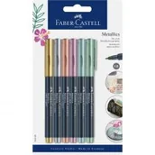 Flamastry - FABER CASTELL Pisaki metaliczne Metallics 6 kol. FABER CASTELL - miniaturka - grafika 1